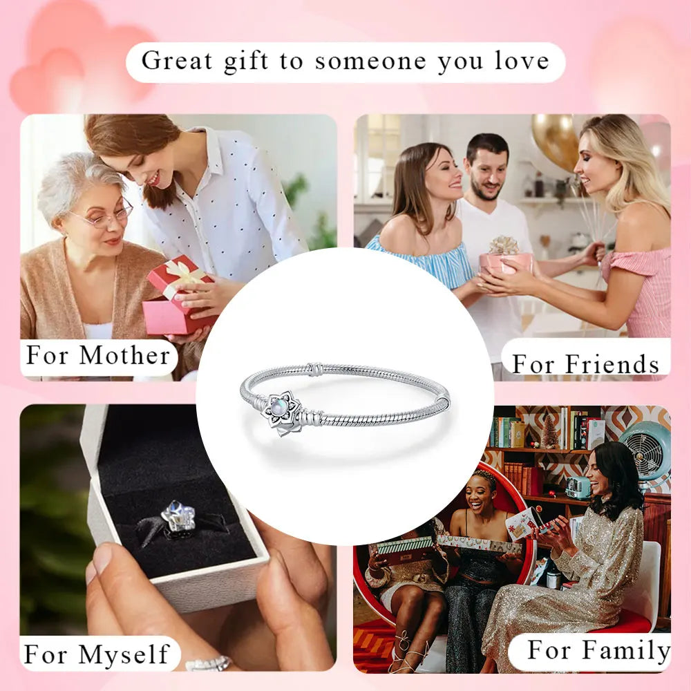 2025 New Bracelet 925 Silver Buddha Platform Lotus Seat Bracelet For Original Charms Beads Jewelry Women DIY Jewelry Making Gift