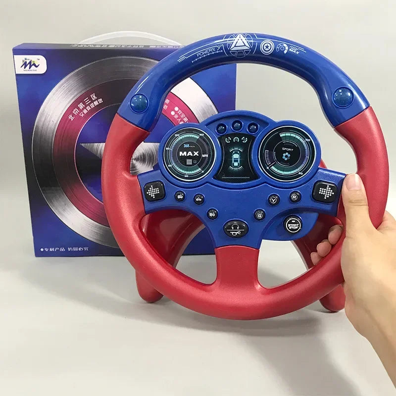 Electric baby steering wheel toys with lights and sounds are good early education to give children more fun