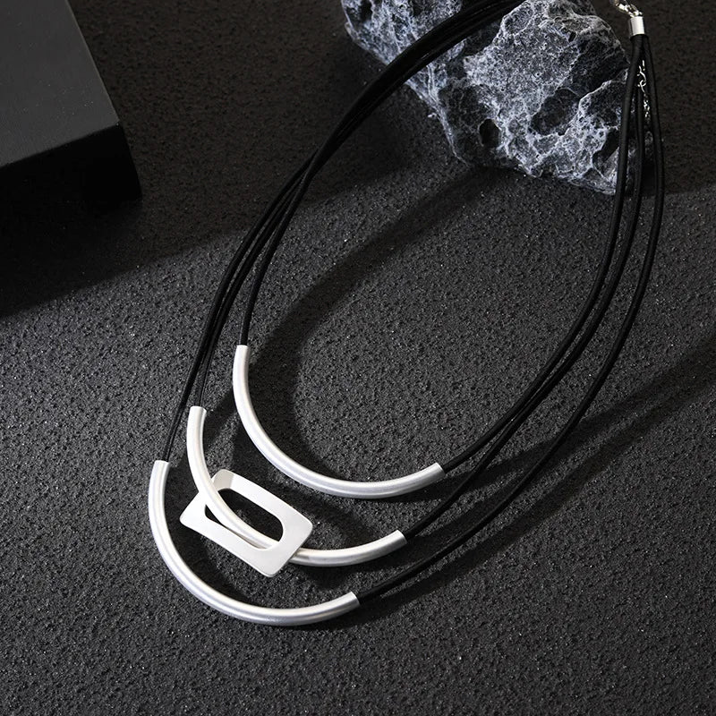 Geometric Jewelry Set Alloy Women's Fresh Sweet Necklace Charm Jewelrys