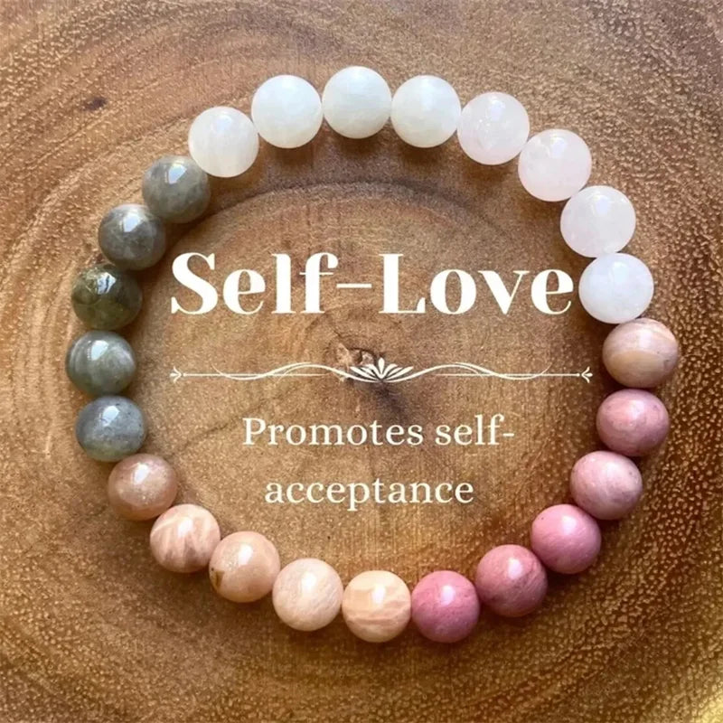 Attract Love Bracelet Women's Colorful Imperial Jasper and Rose Quartz Beaded Bracelets