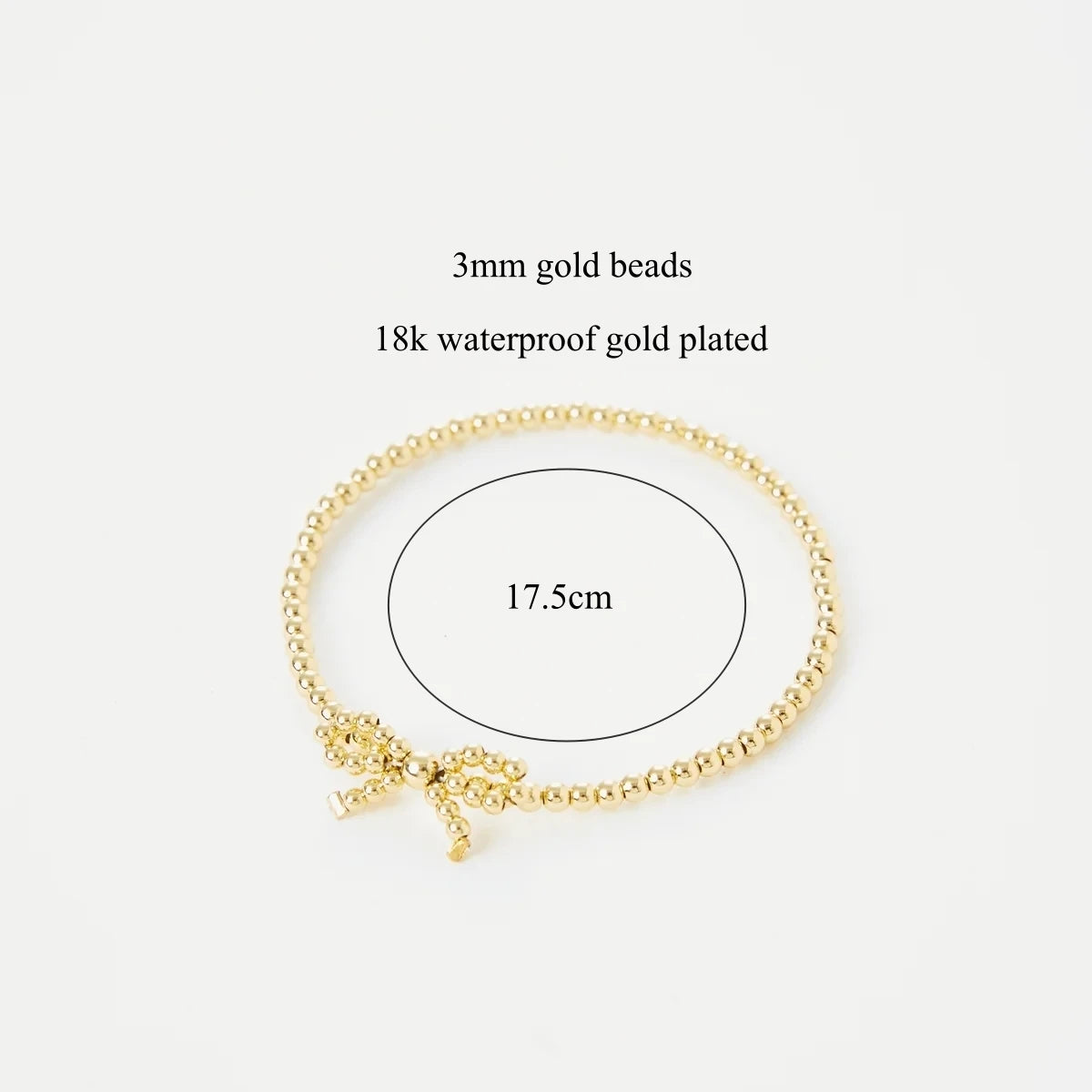 KKBEAD Bow Bracelet Necklace Jewelry Sets Accessories 18K Waterproof Gold Plated Beads Bracelets Necklaces For Women Jewellery