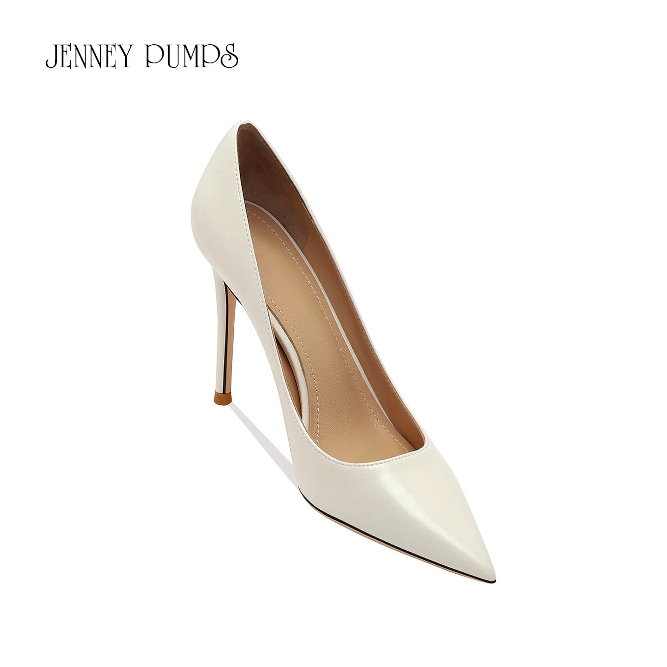 brown light Heels for women luxury Spring High Heels Shoes Stiletto Pointed Toe Pumps Leather Ladies Prom Party Shoes Women