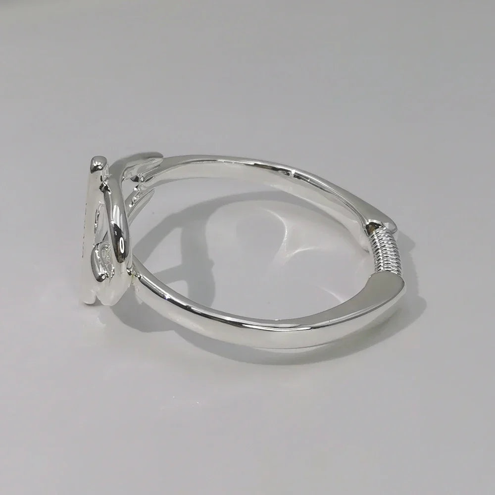 European and American Jewelry Simple Daily Leisure Style Silver Geometric Bracelet Women's Accessories Festival Gift