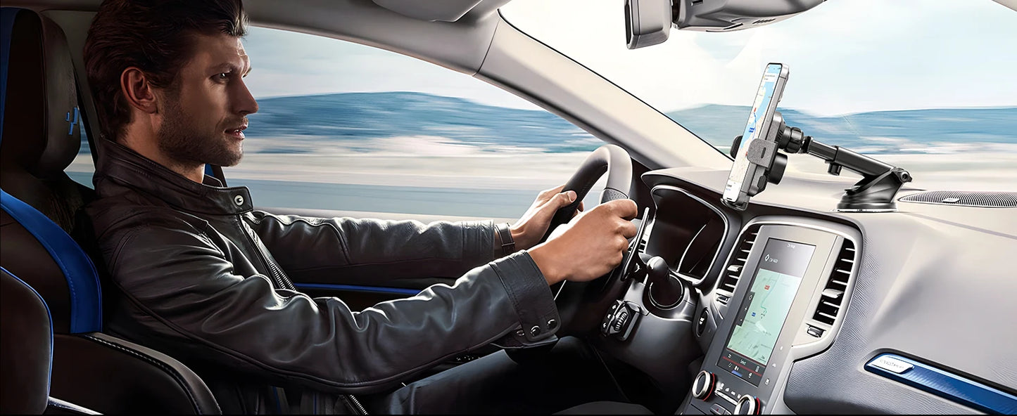 Wireless Car Charger, 2025 Upgrade 15W Fast Charging Auto Clamping Car Phone Holder Charger, Phone Holders for car Mount