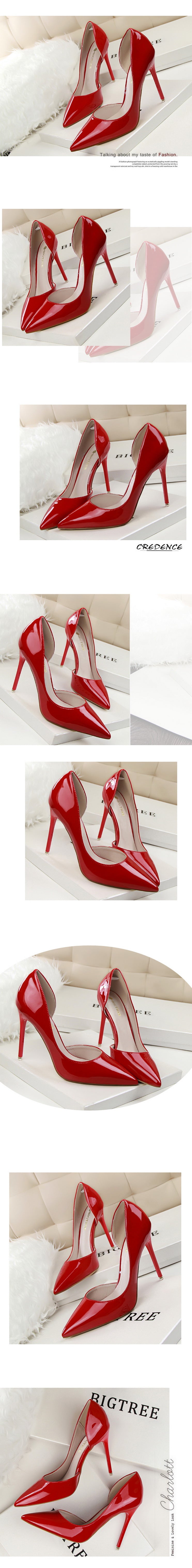 Candy Color Thin High Heels Pumps Shoes Woman Side Empty Stilettos Women Heels Shoes Party Office Wedding Shoes for Lady WSH4117