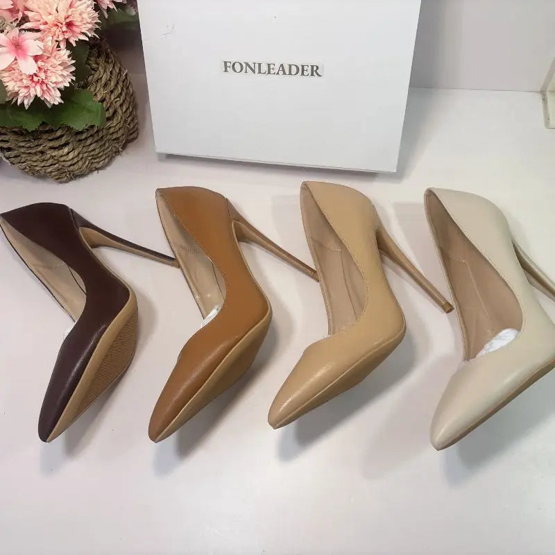 12CM/10CM/8CM/6CM/Flat Office Wear Size 33-46  Elegant Stiletto Pointed Toe Pumps Heels for Women and Ladies
