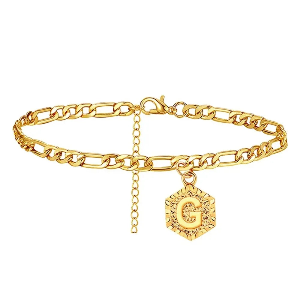 A 26-Letter Anklet, Fashionable And Simple, Suitable For Beach Parties And As A Back-To-School Gift For Friends