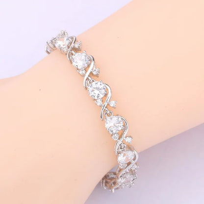 Natural White Pearl Necklace Set For Women Zircon Jewellery Sets Bracelet Earrings Rings Wedding Gift