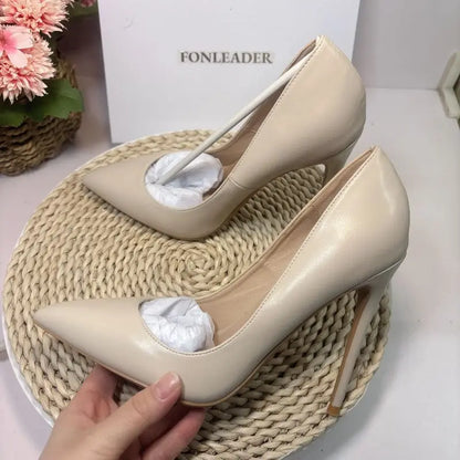 12CM/10CM/8CM/6CM/Flat Office Wear Size 33-46  Elegant Stiletto Pointed Toe Pumps Heels for Women and Ladies