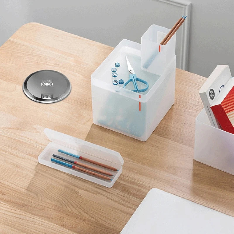 Wireless Charging Station Embedded Convenient Safe Desk Wireless Charger Wireless Charging Pad Fast Wireless Charger