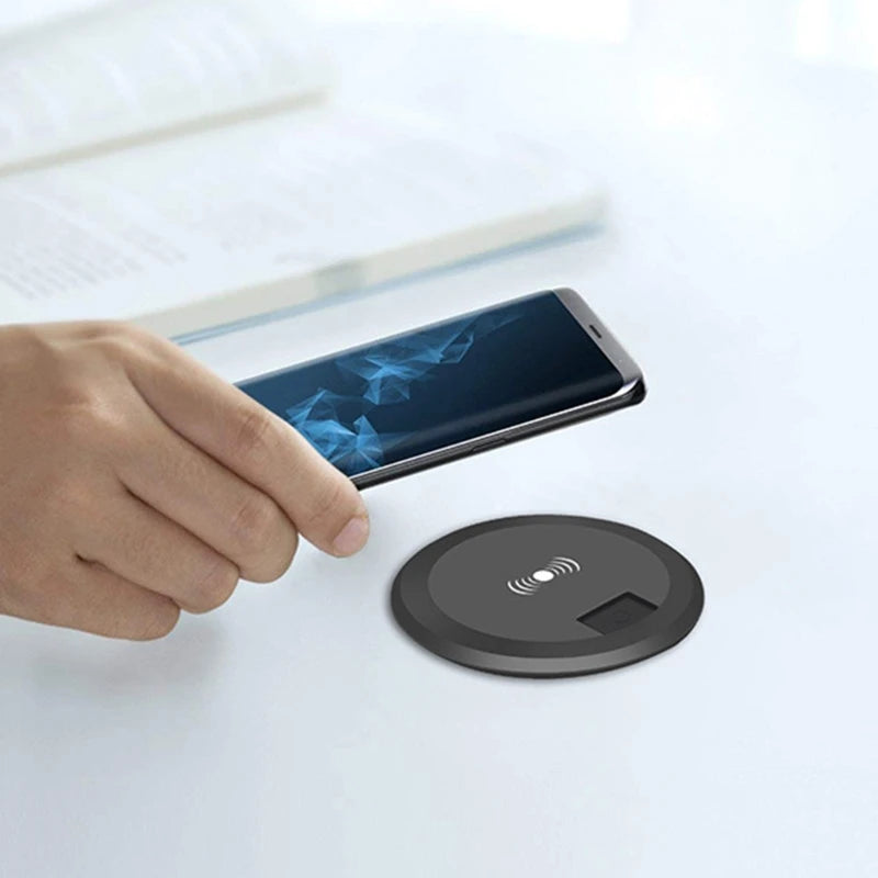 Wireless Charging Station Embedded Convenient Safe Desk Wireless Charger Wireless Charging Pad Fast Wireless Charger