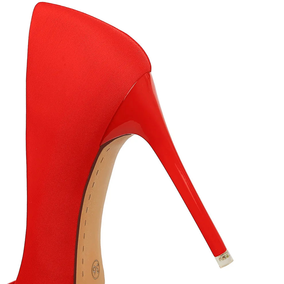 18249-2 BIGTREE European and American Fashion Women's Shoes Silk Banquet Women's High Heels