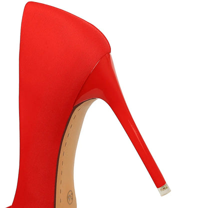 18249-2 BIGTREE European and American Fashion Women's Shoes Silk Banquet Women's High Heels