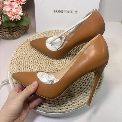 12CM/10CM/8CM/6CM/Flat Office Wear Size 33-46  Elegant Stiletto Pointed Toe Pumps Heels for Women and Ladies
