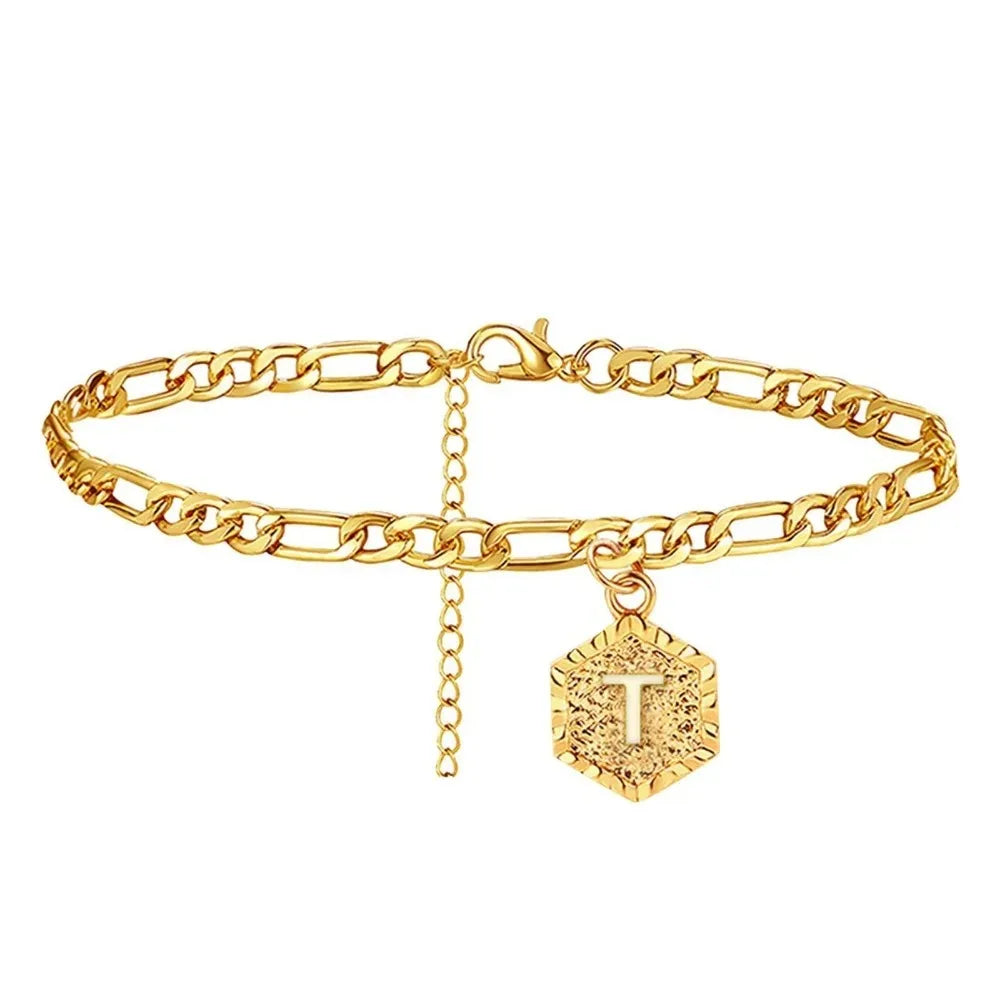 A 26-Letter Anklet, Fashionable And Simple, Suitable For Beach Parties And As A Back-To-School Gift For Friends