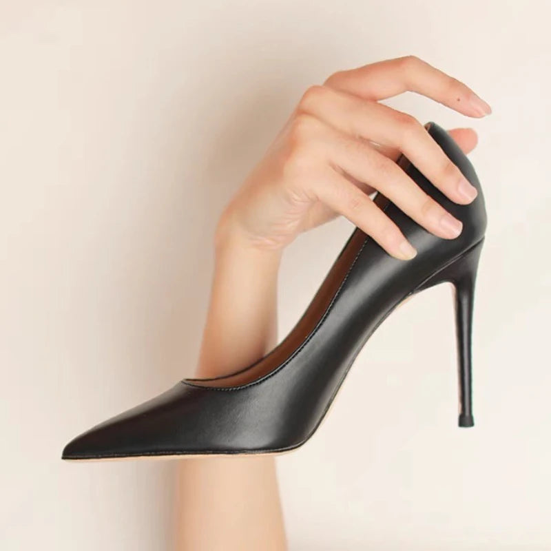 6CM/8CM/10CM Matte Microfiber Leather Talons New Fashion Ladies  Pumps Mid High Office Heels