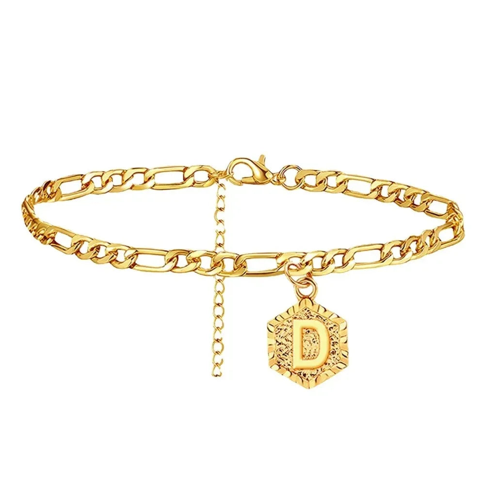 A 26-Letter Anklet, Fashionable And Simple, Suitable For Beach Parties And As A Back-To-School Gift For Friends