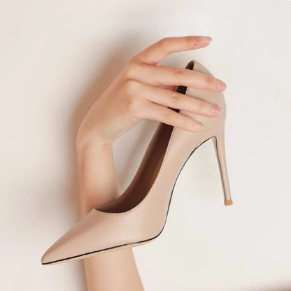6CM/8CM/10CM Matte Microfiber Leather Talons New Fashion Ladies  Pumps Mid High Office Heels