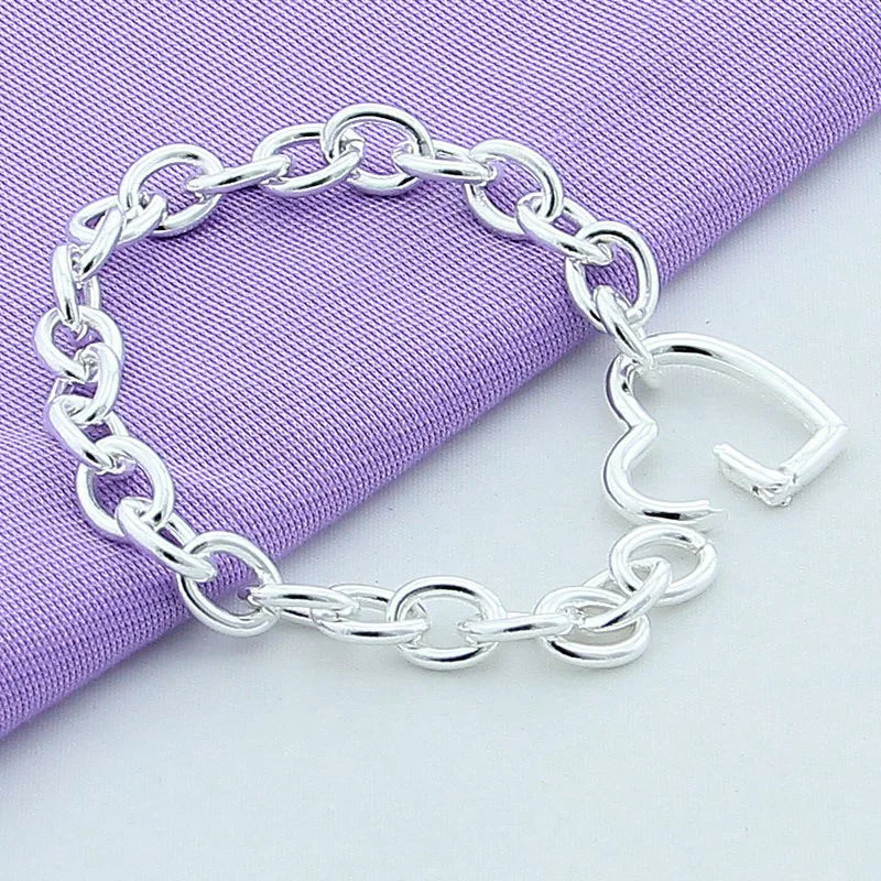 Women Bracelets 925 Sterling Silver Heart Buckle Bracelet For Women Romantic Bracelets Silver 925 Jewelry