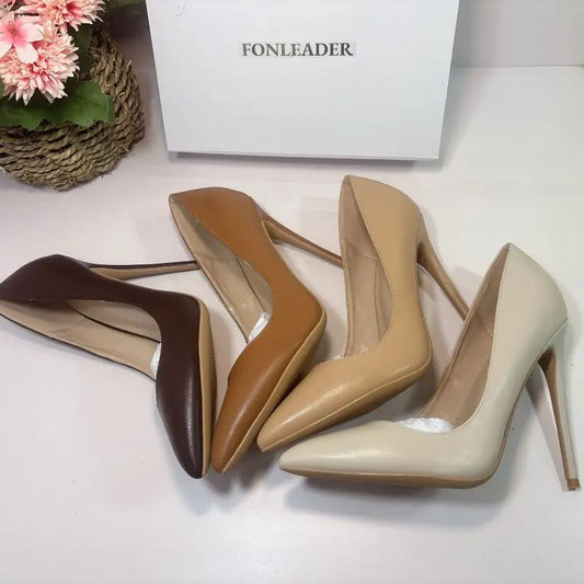 12CM/10CM/8CM/6CM/Flat Office Wear Size 33-46  Elegant Stiletto Pointed Toe Pumps Heels for Women and Ladies