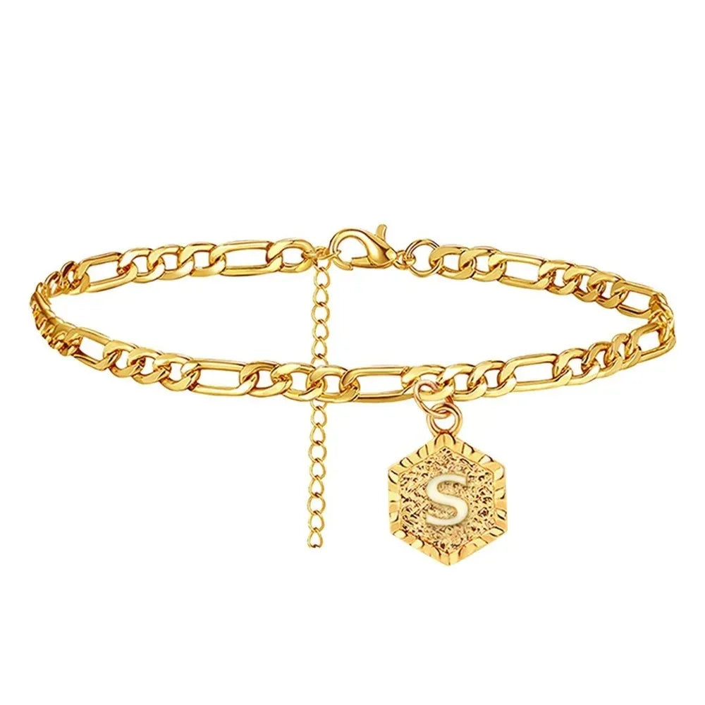 A 26-Letter Anklet, Fashionable And Simple, Suitable For Beach Parties And As A Back-To-School Gift For Friends