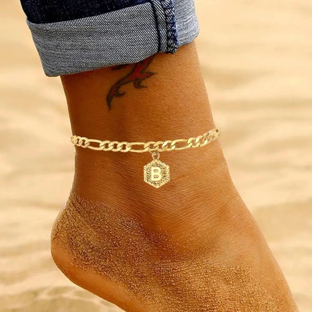 A 26-Letter Anklet, Fashionable And Simple, Suitable For Beach Parties And As A Back-To-School Gift For Friends