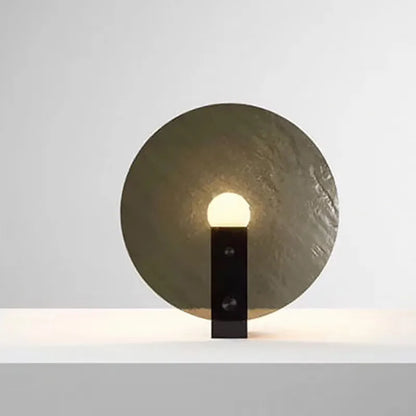 Modern Simple Round Disk Black White Glass  for Bedroom Living Room Restaurant Table Lamp