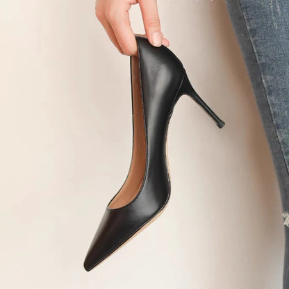 6CM/8CM/10CM Matte Microfiber Leather Talons New Fashion Ladies  Pumps Mid High Office Heels