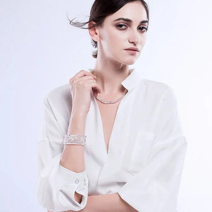 Ins Beaded Simple Flash Bracelet Square/ Crystal Bracelet Exquisite Luxury Fashion Girlfriends NewBracelet Female Fresh Style