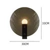 Modern Simple Round Disk Black White Glass  for Bedroom Living Room Restaurant Table Lamp