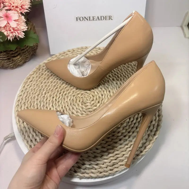 12CM/10CM/8CM/6CM/Flat Office Wear Size 33-46  Elegant Stiletto Pointed Toe Pumps Heels for Women and Ladies