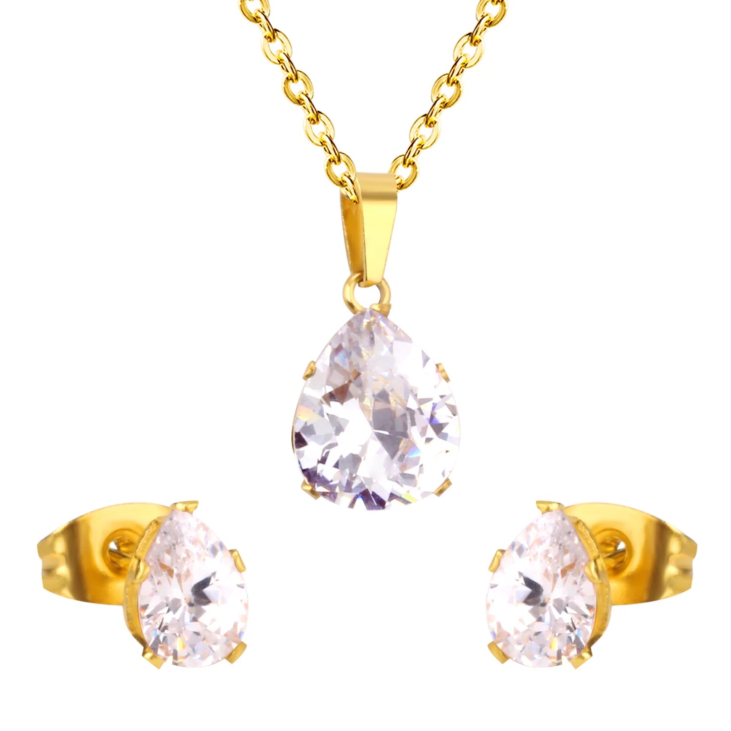 LUXUKISSKIDS Jewellery Crystal Bridal Wedding Jewelry Sets Earrings Necklaces Set For Women Fashion Jewelry set bijoux femme