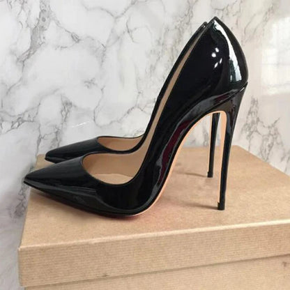Red black yellow extreme high heel pointed toe new ladies high-heeled shoes women's shoes party wedding QP067 ROVICIYA