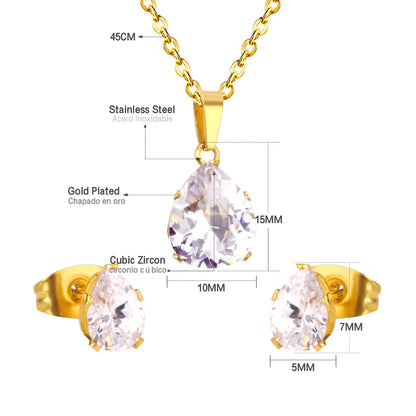 LUXUKISSKIDS Jewellery Crystal Bridal Wedding Jewelry Sets Earrings Necklaces Set For Women Fashion Jewelry set bijoux femme