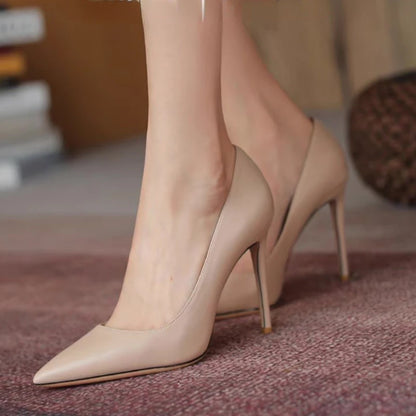 6CM/8CM/10CM Matte Microfiber Leather Talons New Fashion Ladies  Pumps Mid High Office Heels
