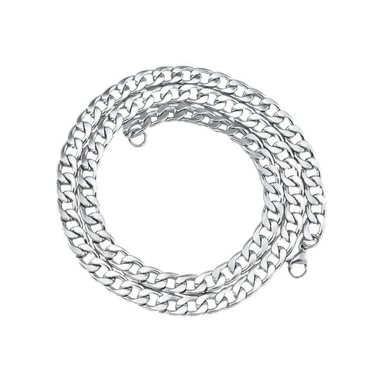 Classic Retro Fashion Necklace New Stainless Steel Two-Sided Ground Hip-Hop Style Vacuum Necklace