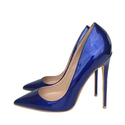 Red black yellow extreme high heel pointed toe new ladies high-heeled shoes women's shoes party wedding QP067 ROVICIYA