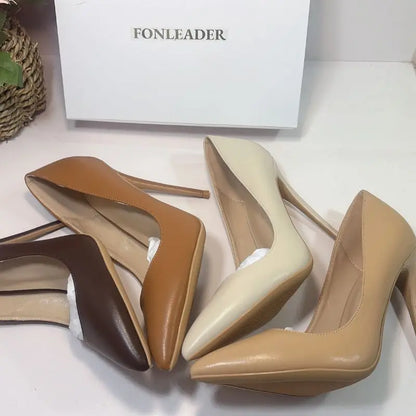 12CM/10CM/8CM/6CM/Flat Office Wear Size 33-46  Elegant Stiletto Pointed Toe Pumps Heels for Women and Ladies