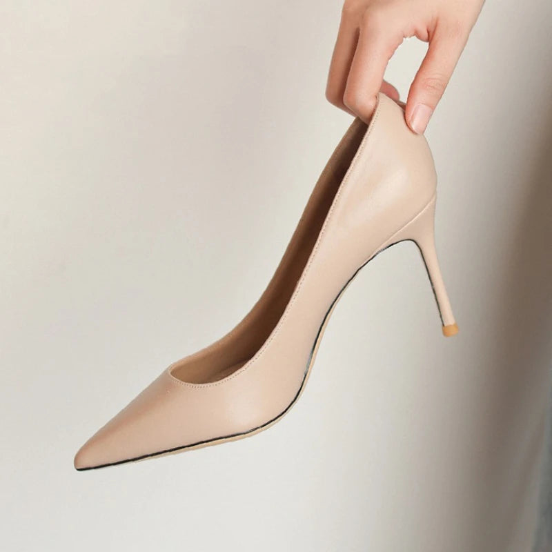 6CM/8CM/10CM Matte Microfiber Leather Talons New Fashion Ladies  Pumps Mid High Office Heels