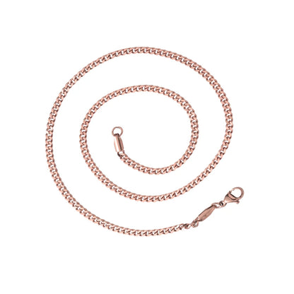 SC013  3mm Stainless Steel Cuban Link Chain Hip Hop Chain Necklace