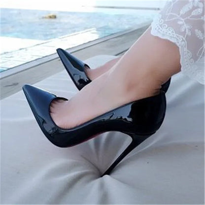 Red black yellow extreme high heel pointed toe new ladies high-heeled shoes women's shoes party wedding QP067 ROVICIYA