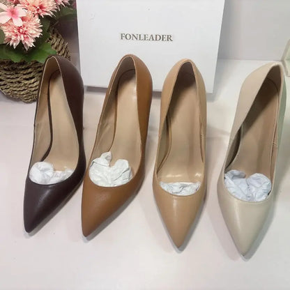 12CM/10CM/8CM/6CM/Flat Office Wear Size 33-46  Elegant Stiletto Pointed Toe Pumps Heels for Women and Ladies