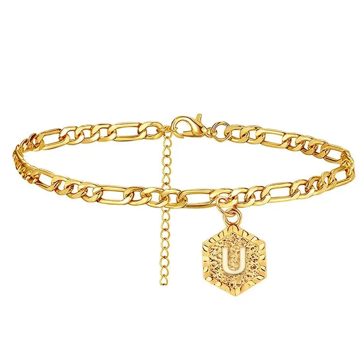 A 26-Letter Anklet, Fashionable And Simple, Suitable For Beach Parties And As A Back-To-School Gift For Friends