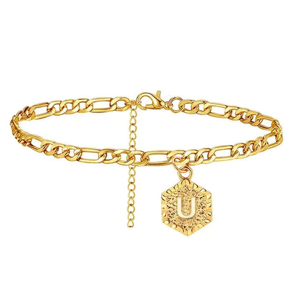 A 26-Letter Anklet, Fashionable And Simple, Suitable For Beach Parties And As A Back-To-School Gift For Friends