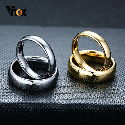 Vnox Anti Scratch Tungsten Wedding Rings for Women Men Simple Classic Wedding Bands for Couples Basic Jewelry