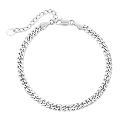 14K Gold Plated Flat Curb Link Ankle Bracelets Ladies Jewelry Gift Beach Summer Waterproof Chunky Cuban Chain Anklet for Women
