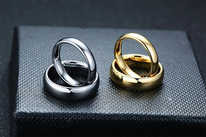 Vnox Anti Scratch Tungsten Wedding Rings for Women Men Simple Classic Wedding Bands for Couples Basic Jewelry