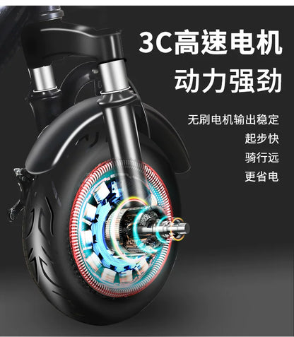 Electric Tricycle, Small Mini Folding Scooter, Adult Girls Pick Up and Drop Off Children, New Son Battery Car