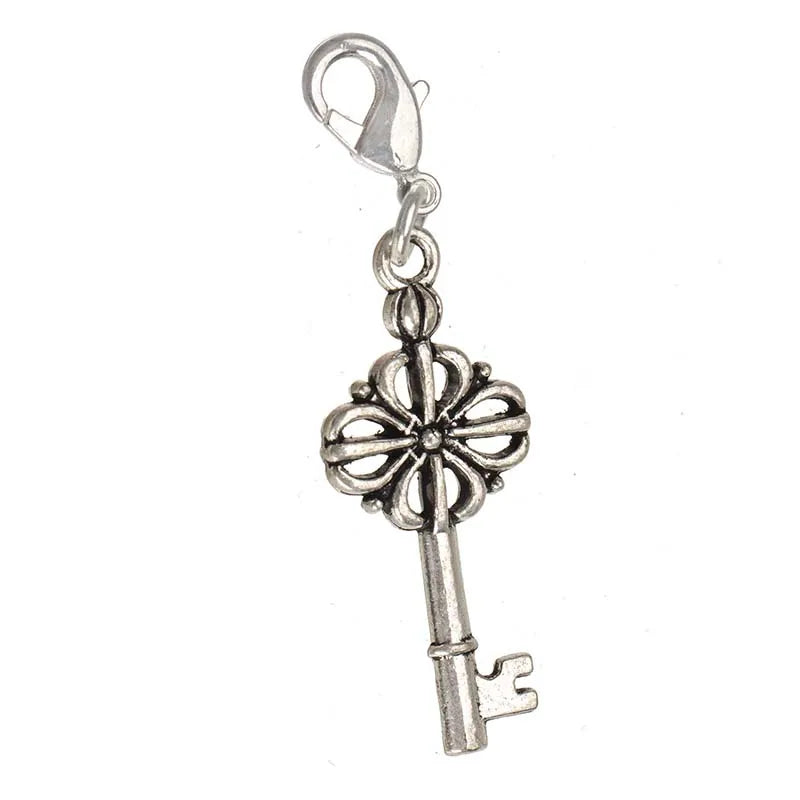 30pcs/lot Jewellery Crafts Wholesale DIY Charms Bracelets Stuff Silver Plated Earrings Metal Components Pendulum Parts Hand Made