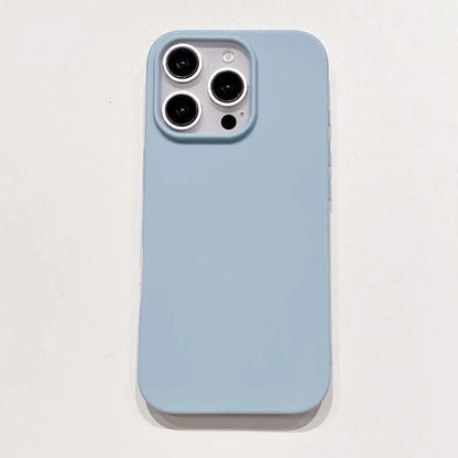 New Solid Color Phone Case for IPhone 16 15 14 13 12 11 Pro Max 16Pro Soft Silicone Shockproof Protective Accessories Cover